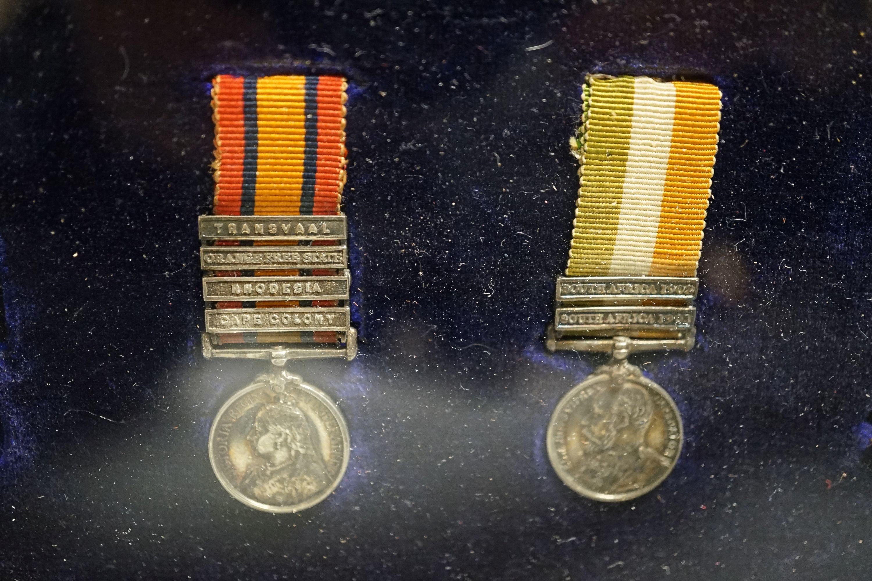 A group of Victoria to George V miniature medals to Major J N Townsend, DSO, TD, cased